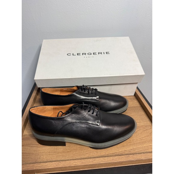 Robert Clergerie Shoes - Robert Clergerie Roma - Luxe French Black Leather Lace-Up Brogues